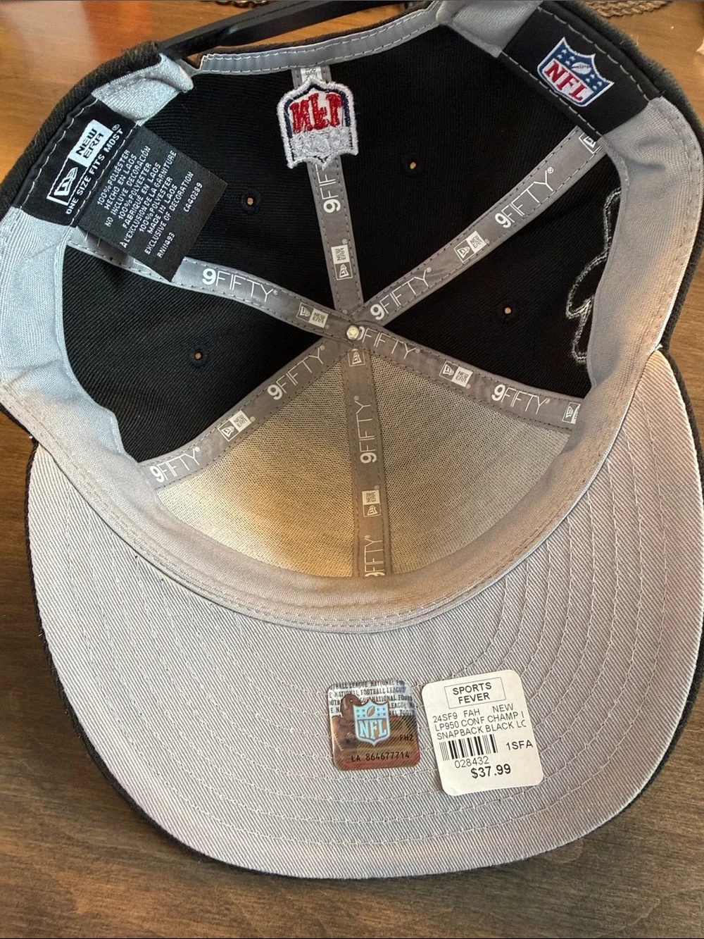 New Era Black San Francisco 49ers Conference Champions 9FIFTY Snapback NWT